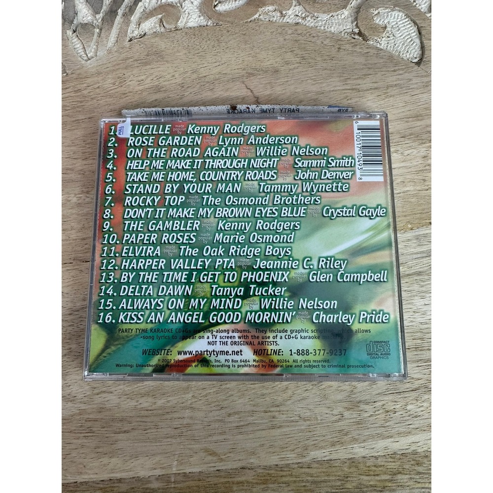 Party Tyme Karaoke Country Classics CD+G Disc with Lyric Booklet Included - Picture 2 of 2